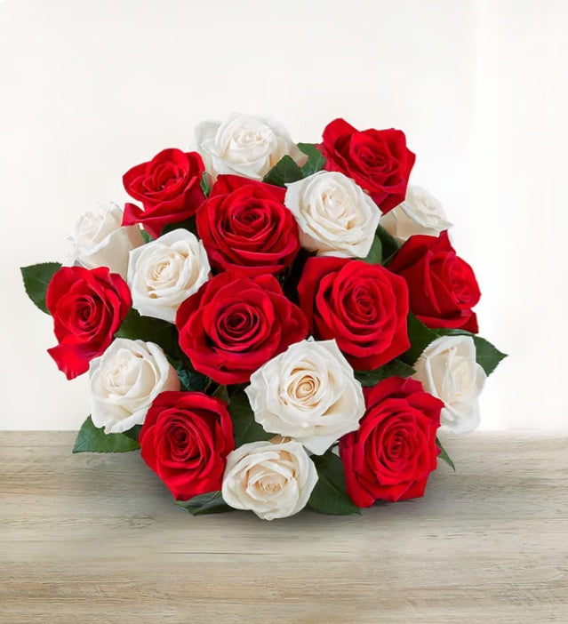 Red & White Roses