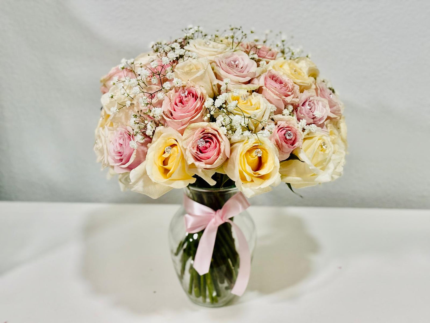 Elegant Roses in a Vase